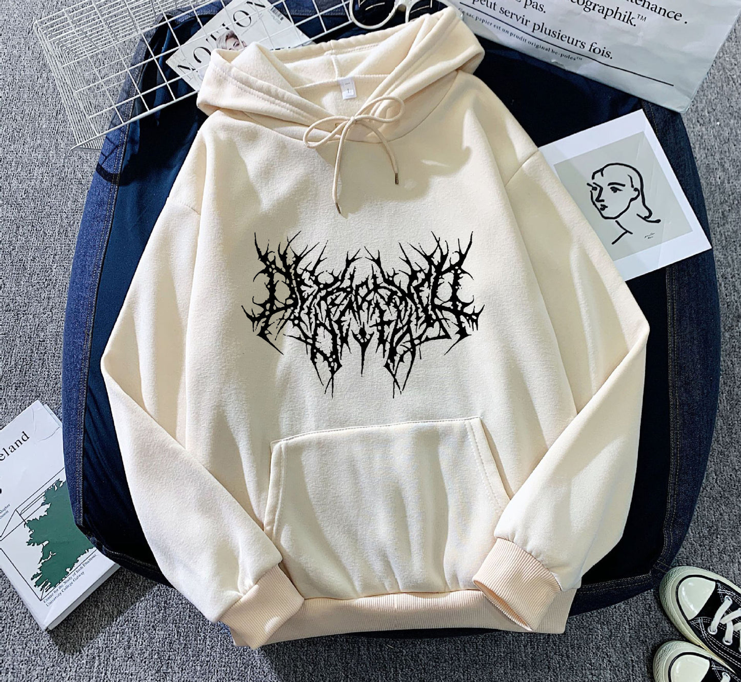 Dark Baggy Long Sleeve Hoodie