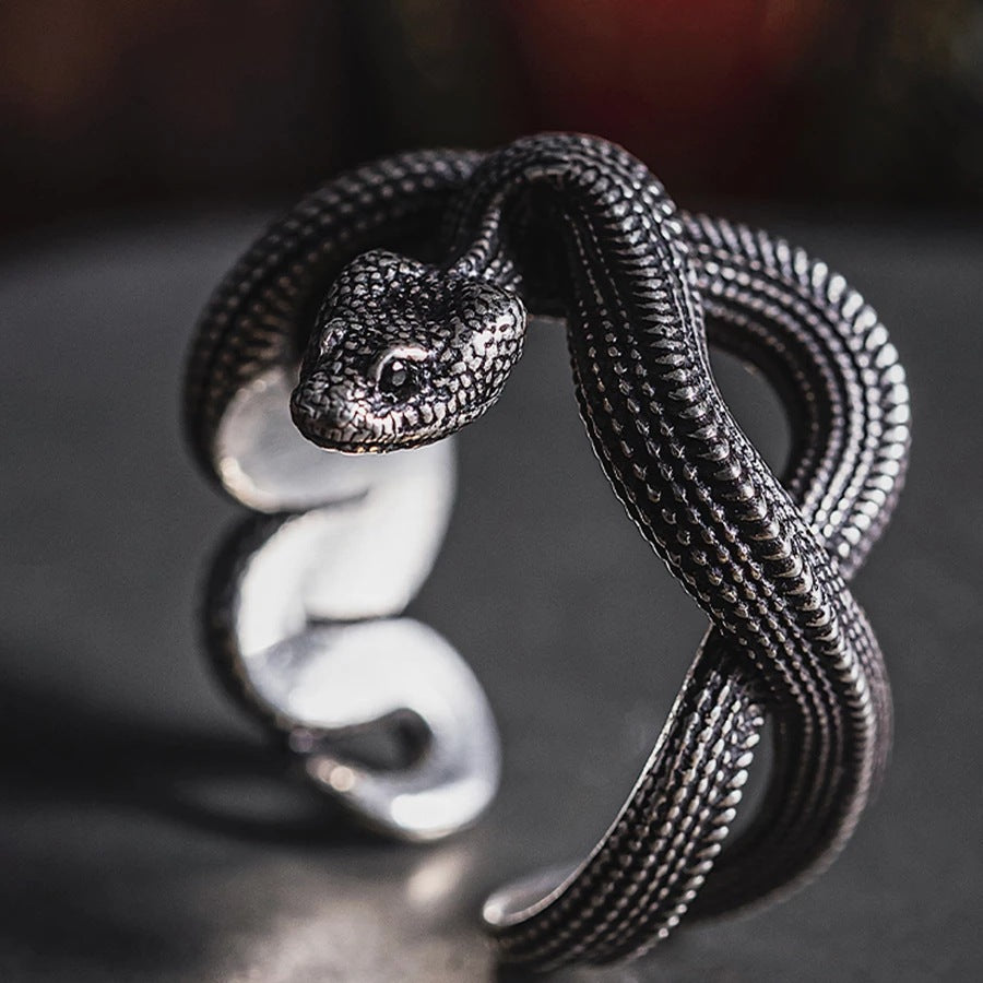 Vintage Stainless Steel Snake Ring