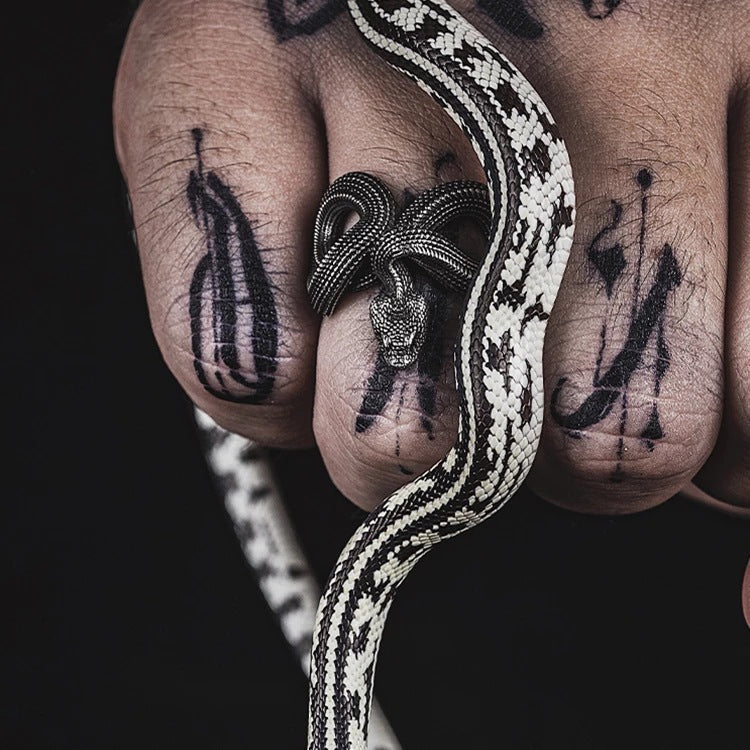 Vintage Stainless Steel Snake Ring