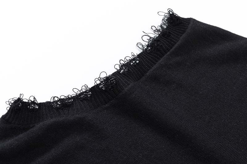 Dark Sleeveless Round Neck Sweater